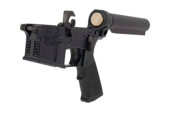 VLTOR complete lower receiver assembly features a hardcoat anodized black finish
